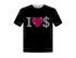 #0780 - ILOVEMONEY GLITTER TSHIRT
