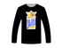 #1289 - ROYALTY BLUE OMEGA ORANGE LONG SLEEVE